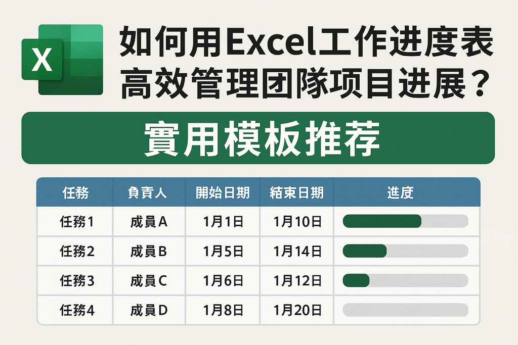如何用Excel工作进度表高效管理团队项目进展？实用模板推荐