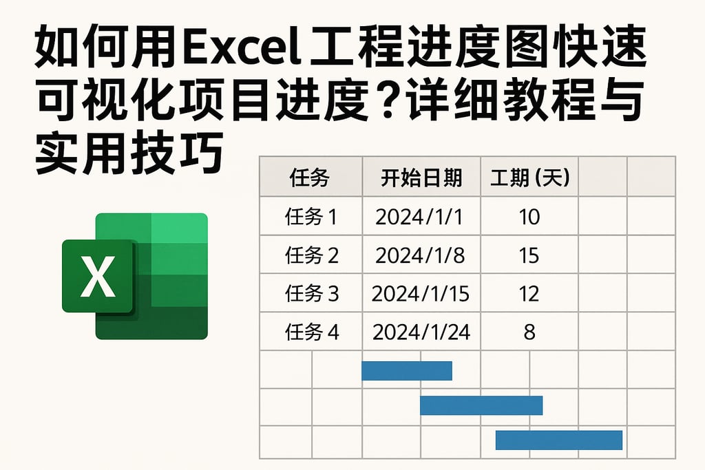 如何用Excel工程进度图快速可视化项目进度？详细教程与实用技巧