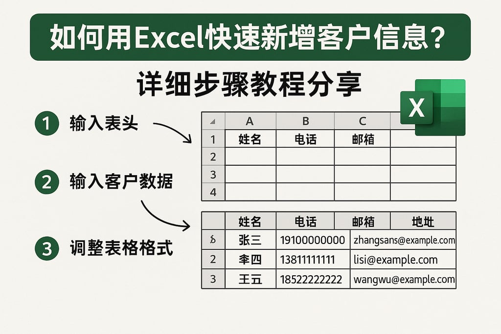 如何用Excel快速新增客户信息？详细步骤教程分享