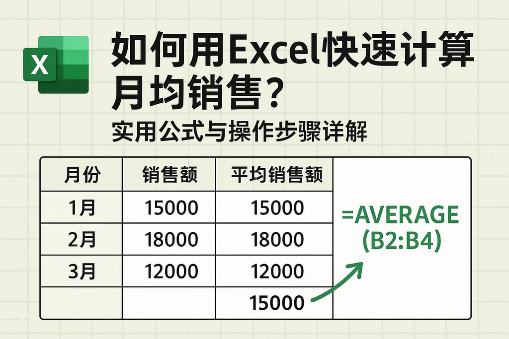 如何用Excel快速计算月均销售？实用公式与操作步骤详解