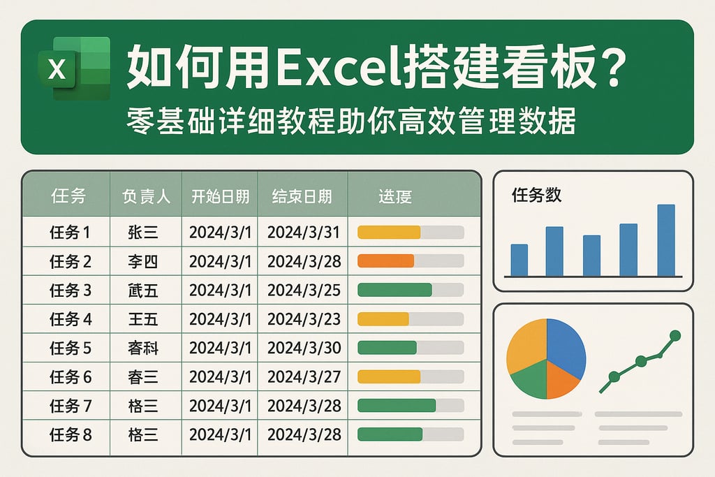 如何用Excel搭建看板？零基础详细教程助你高效管理数据