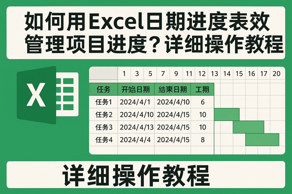 如何用Excel日期进度表高效管理项目进度？详细操作教程