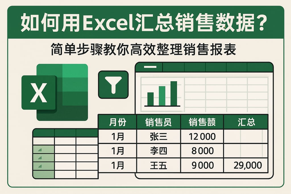 如何用Excel汇总销售数据？简单步骤教你高效整理销售报表