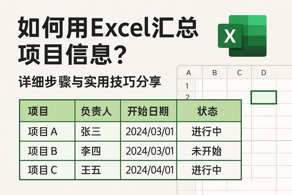 如何用Excel汇总项目信息？详细步骤与实用技巧分享