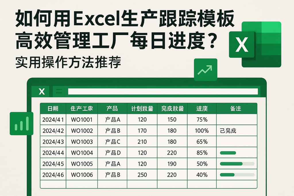 如何用Excel生产跟踪模板高效管理工厂每日进度？实用操作方法推荐
