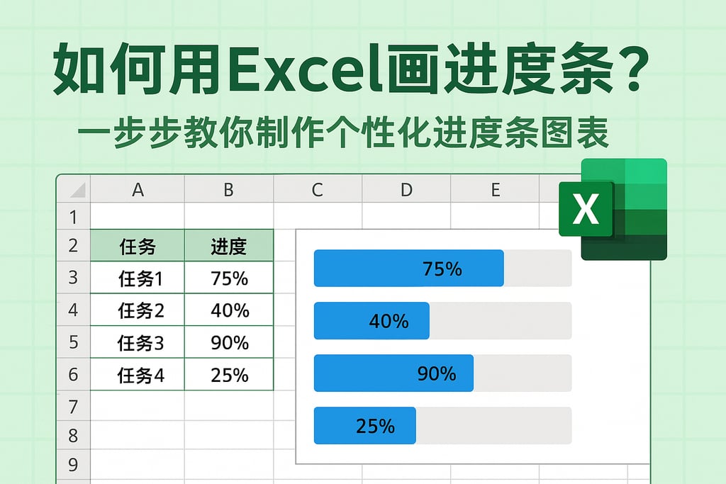 如何用Excel画进度条？一步步教你制作个性化进度条图表