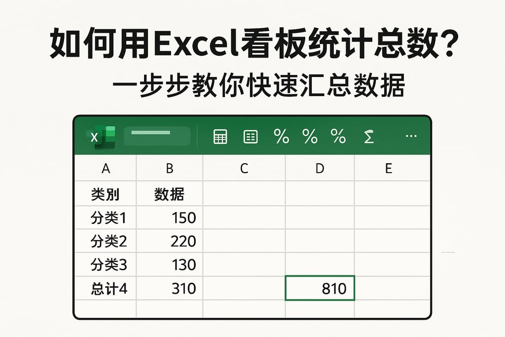如何用Excel看板统计总数？一步步教你快速汇总数据