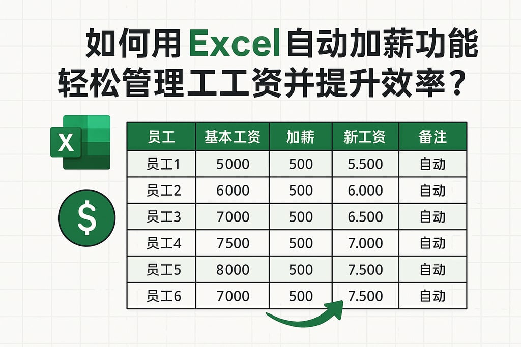 如何用Excel自动加薪功能轻松管理员工工资并提升效率？