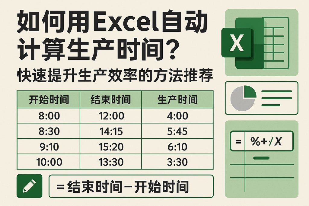如何用Excel自动计算生产时间？快速提升生产效率的方法推荐