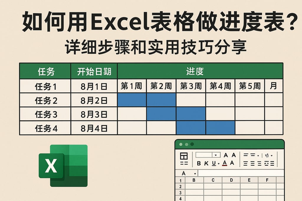 如何用Excel表格做进度表？详细步骤和实用技巧分享