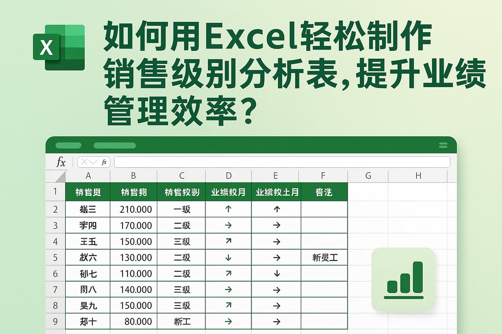如何用Excel轻松制作销售级别分析表，提升业绩管理效率？