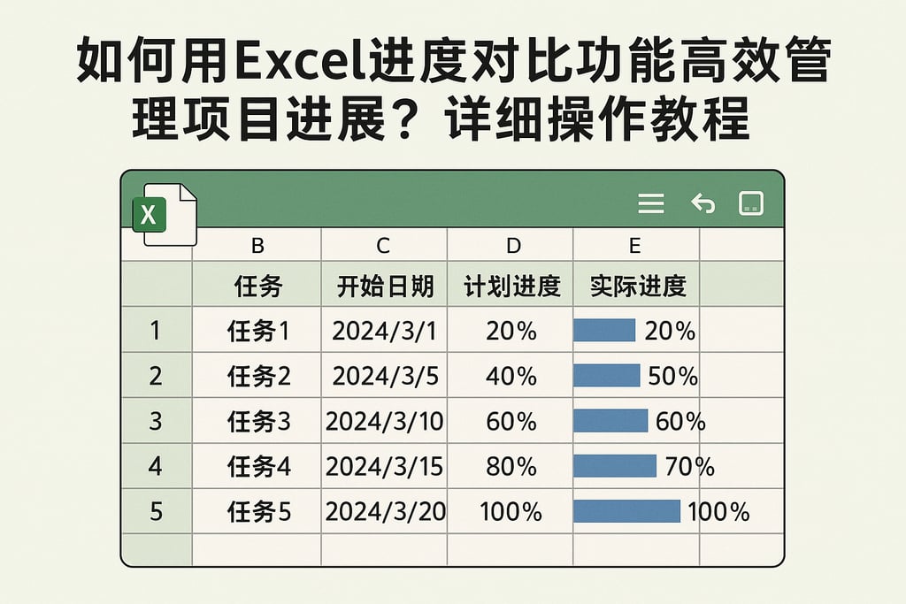 如何用Excel进度对比功能高效管理项目进展？详细操作教程