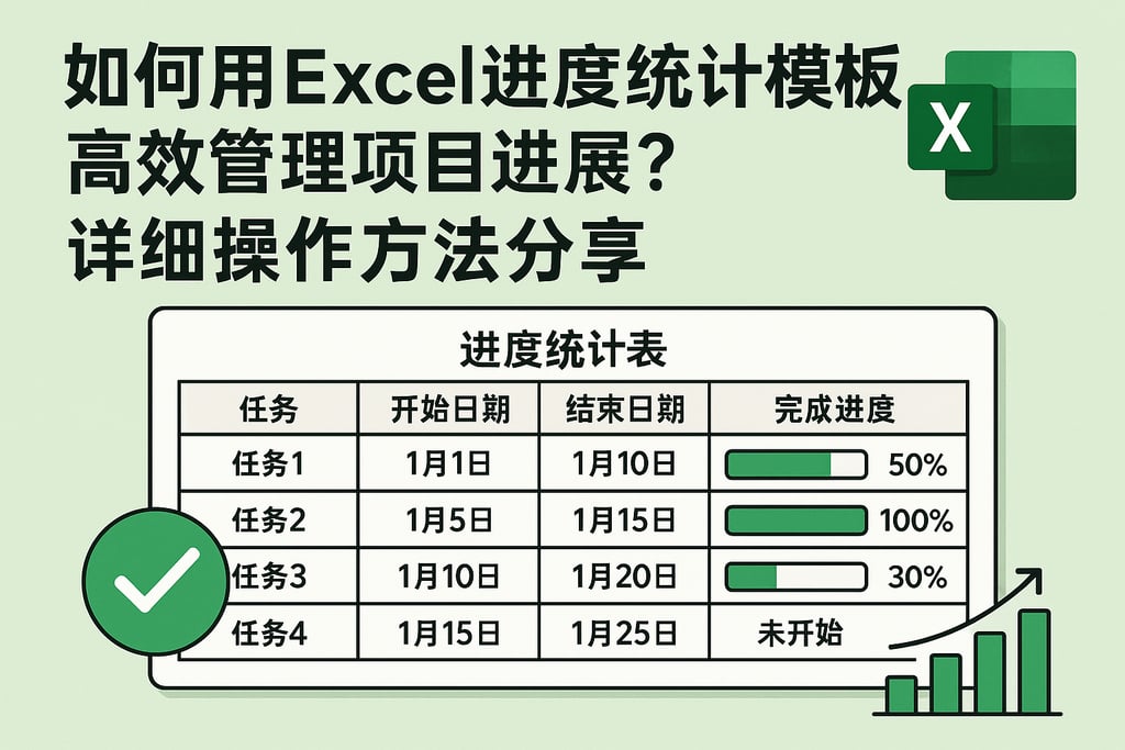 如何用Excel进度统计模板高效管理项目进展？详细操作方法分享