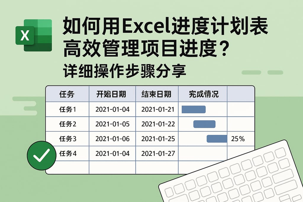 如何用Excel进度计划表高效管理项目进度？详细操作步骤分享