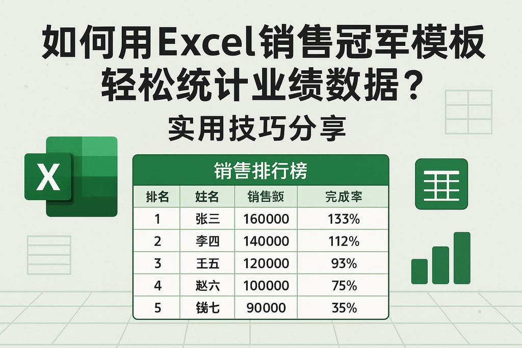如何用Excel销售冠军模板轻松统计业绩数据？实用技巧分享