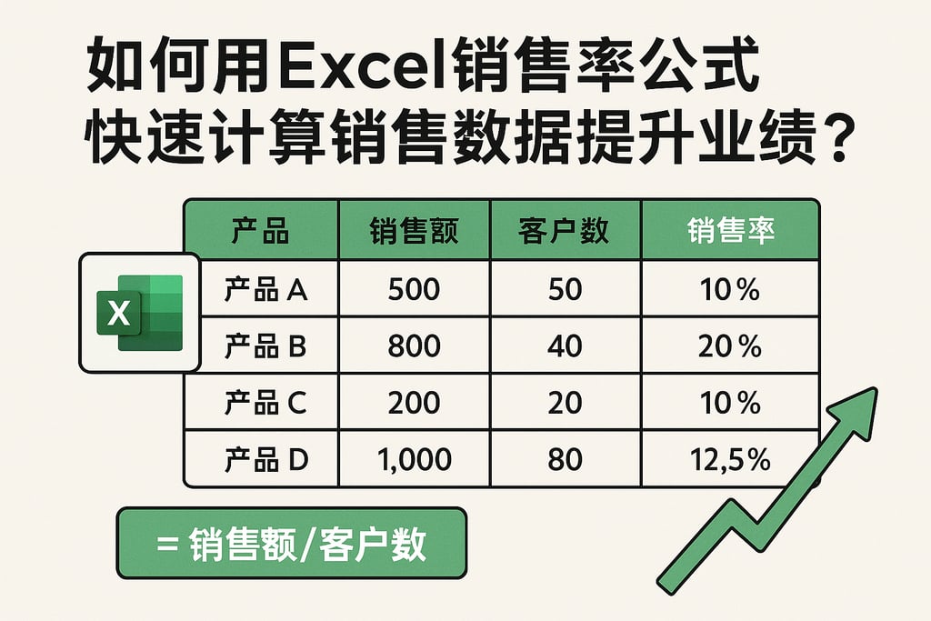 如何用Excel销售率公式快速计算销售数据，提升业绩？