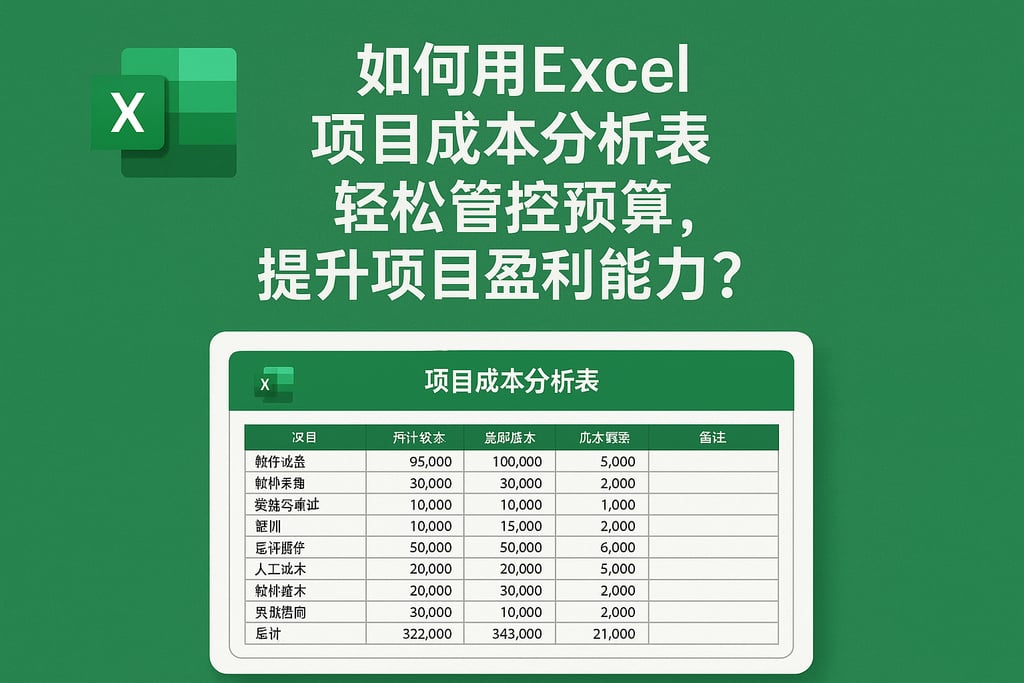 如何用Excel项目成本分析表轻松管控预算，提升项目盈利能力？