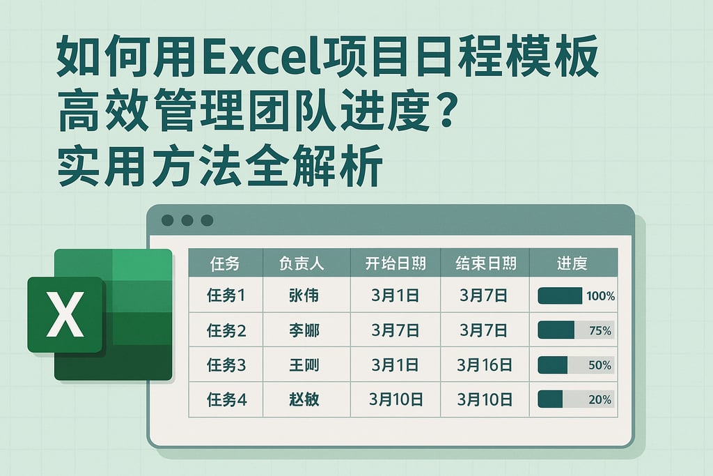 如何用Excel项目日程模板高效管理团队进度？实用方法全解析