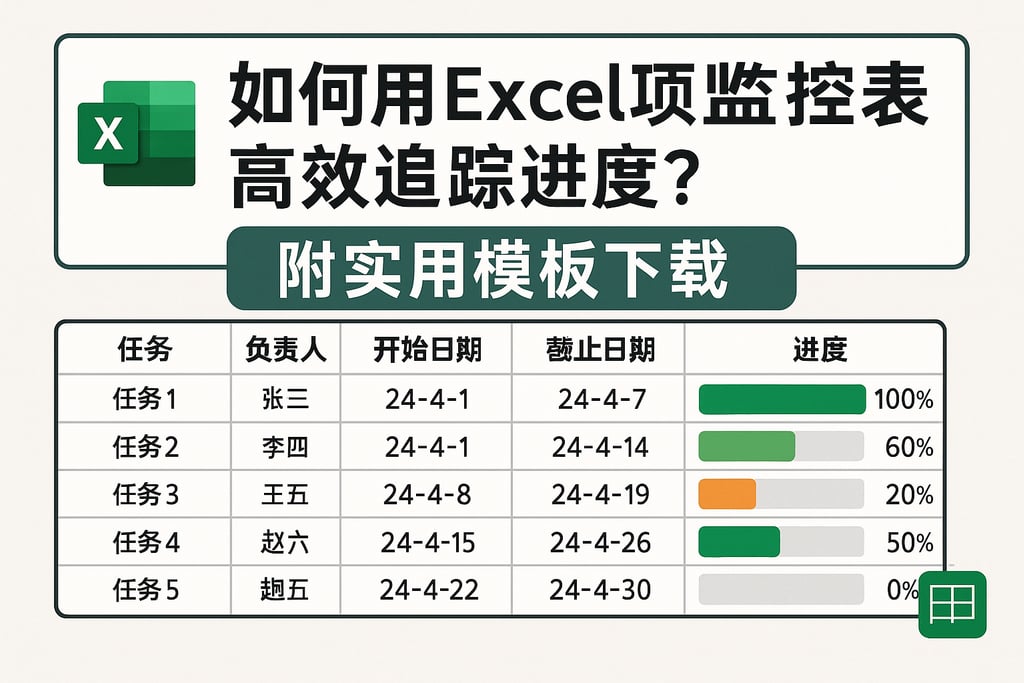 如何用Excel项目监控表高效追踪进度？附实用模板下载