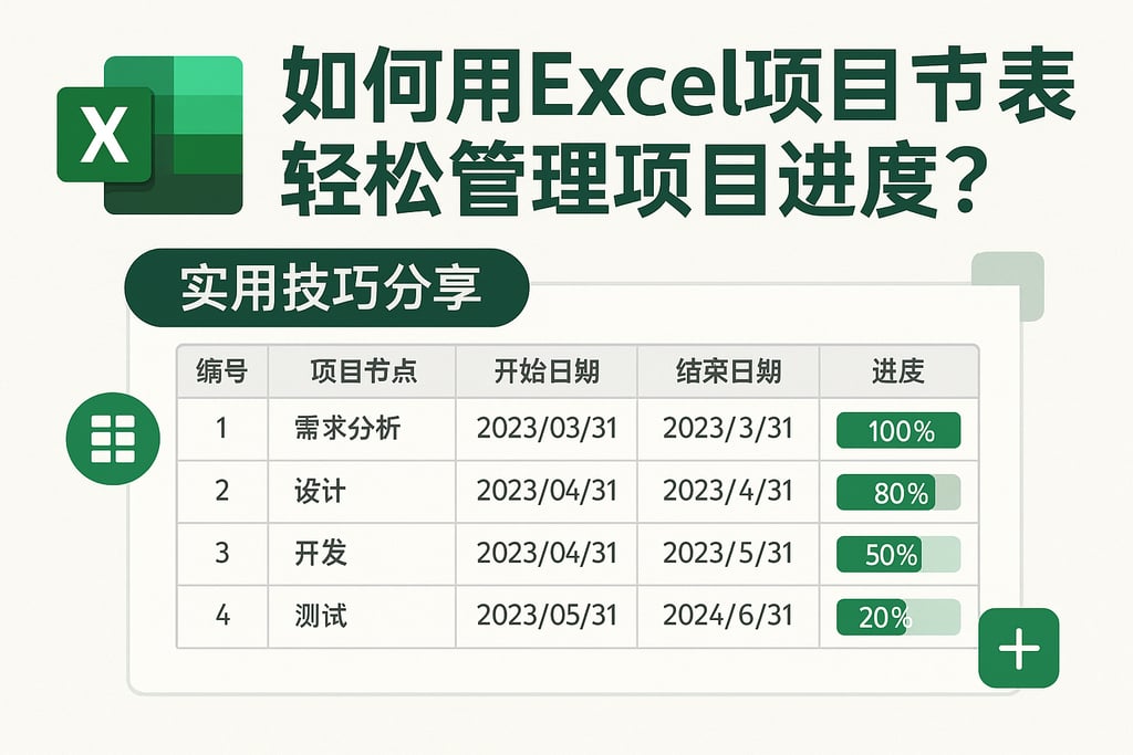 如何用Excel项目节点表轻松管理项目进度？实用技巧分享
