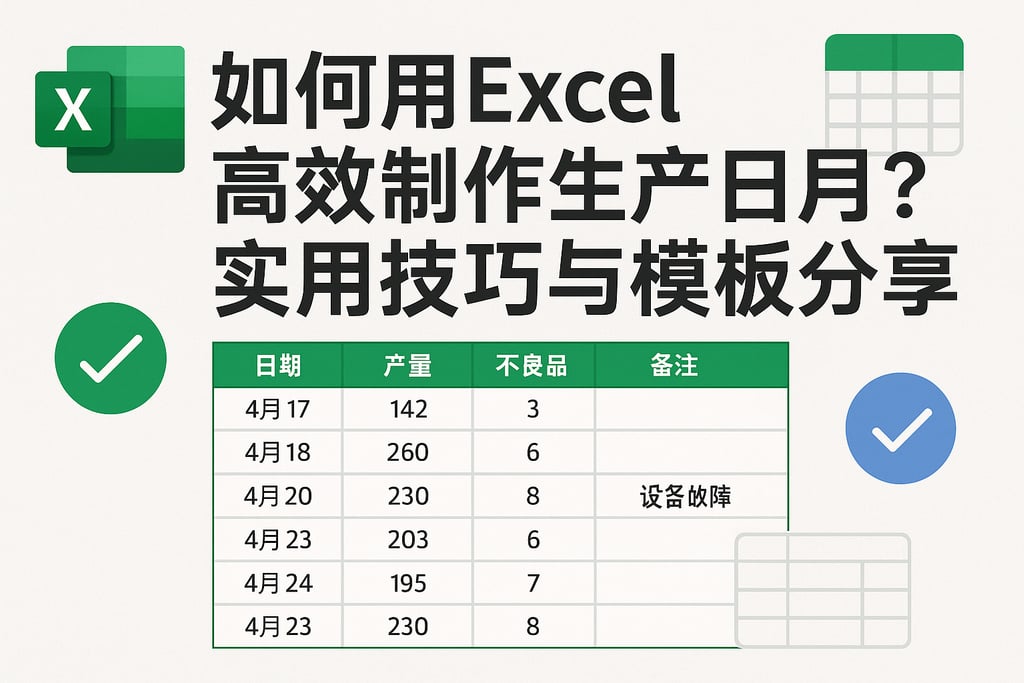 如何用Excel高效制作生产日报？实用技巧与模板分享