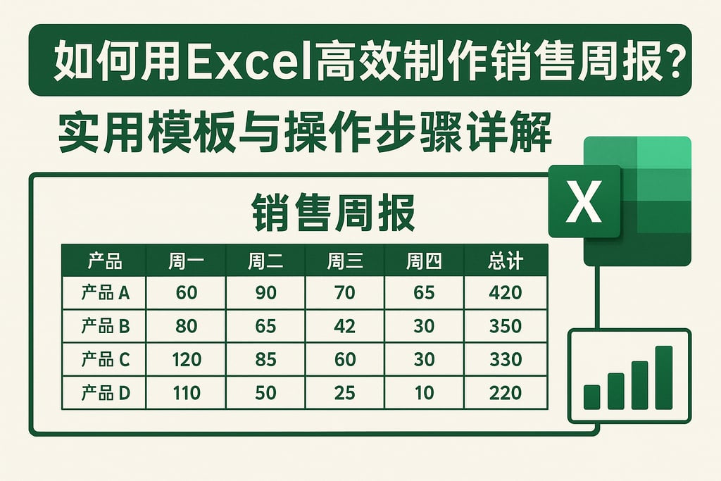 如何用Excel高效制作销售周报？实用模板与操作步骤详解