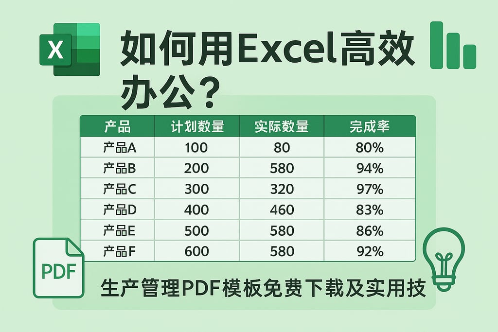 如何用Excel高效办公？生产管理PDF模板免费下载及实用技巧