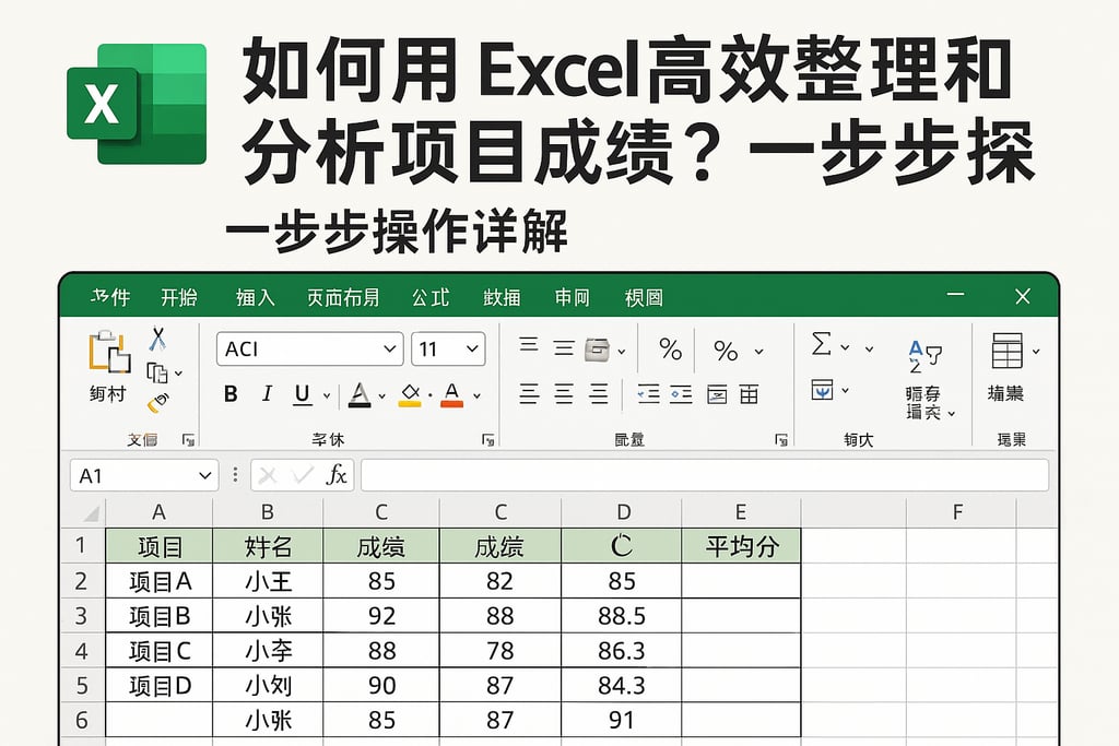 如何用Excel高效整理和分析项目成绩？一步步操作详解