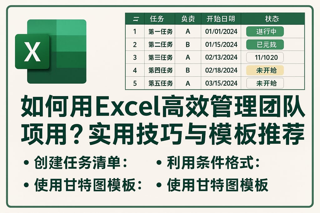 如何用Excel高效管理团队项目？实用技巧与模板推荐