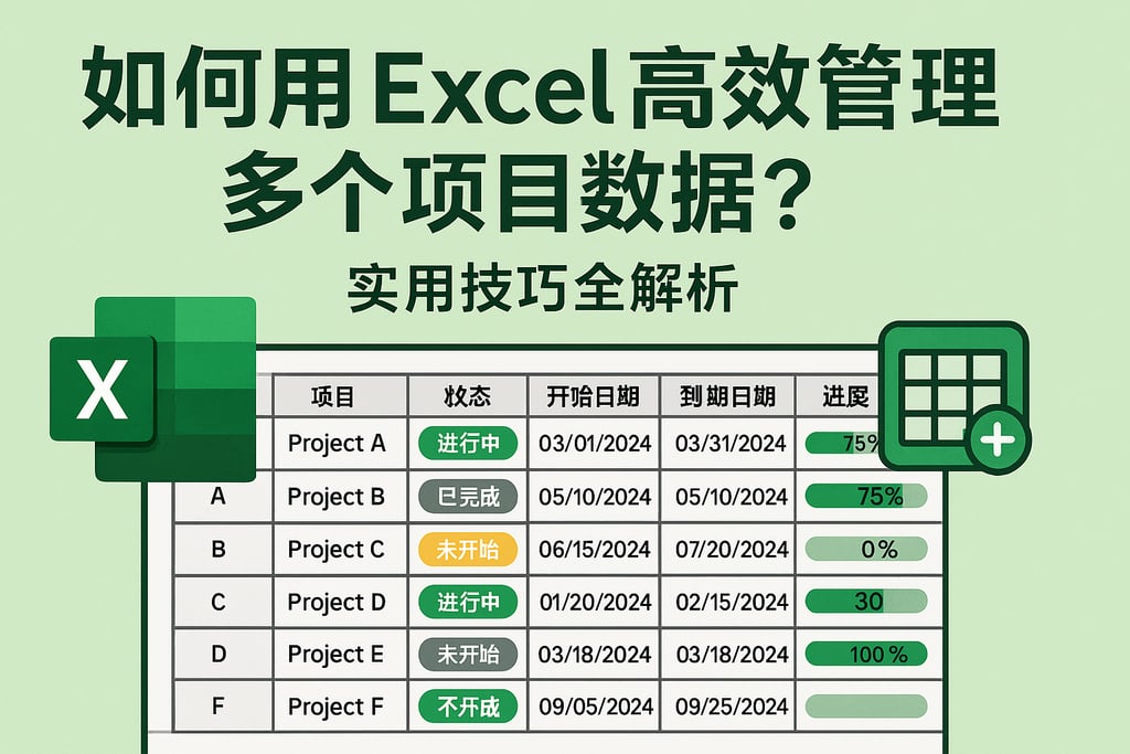 如何用Excel高效管理多个项目数据？实用技巧全解析