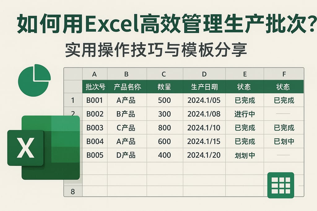 如何用Excel高效管理生产批次？实用操作技巧与模板分享