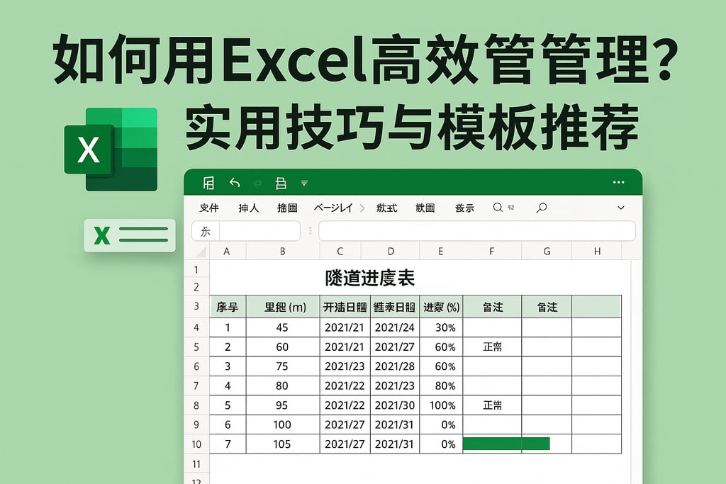 如何用Excel高效管理隧道进度？实用技巧与模板推荐