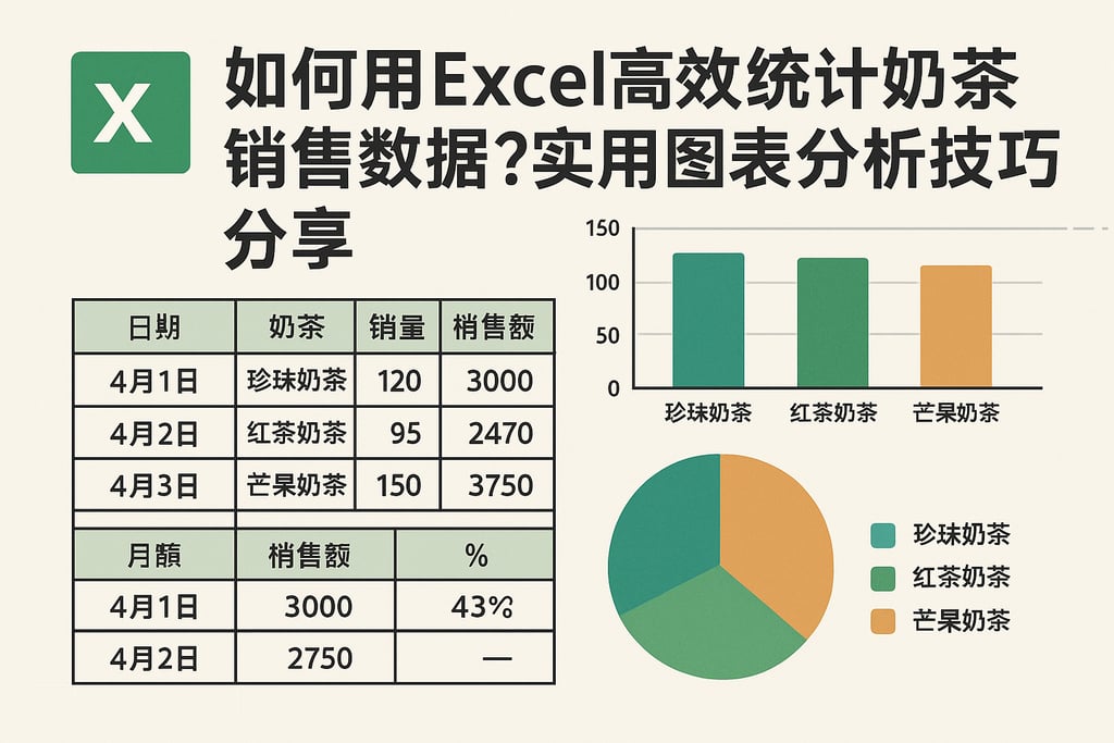 如何用Excel高效统计奶茶销售数据？实用图表分析技巧分享