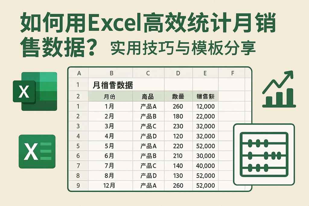 如何用Excel高效统计月销售数据？实用技巧与模板分享