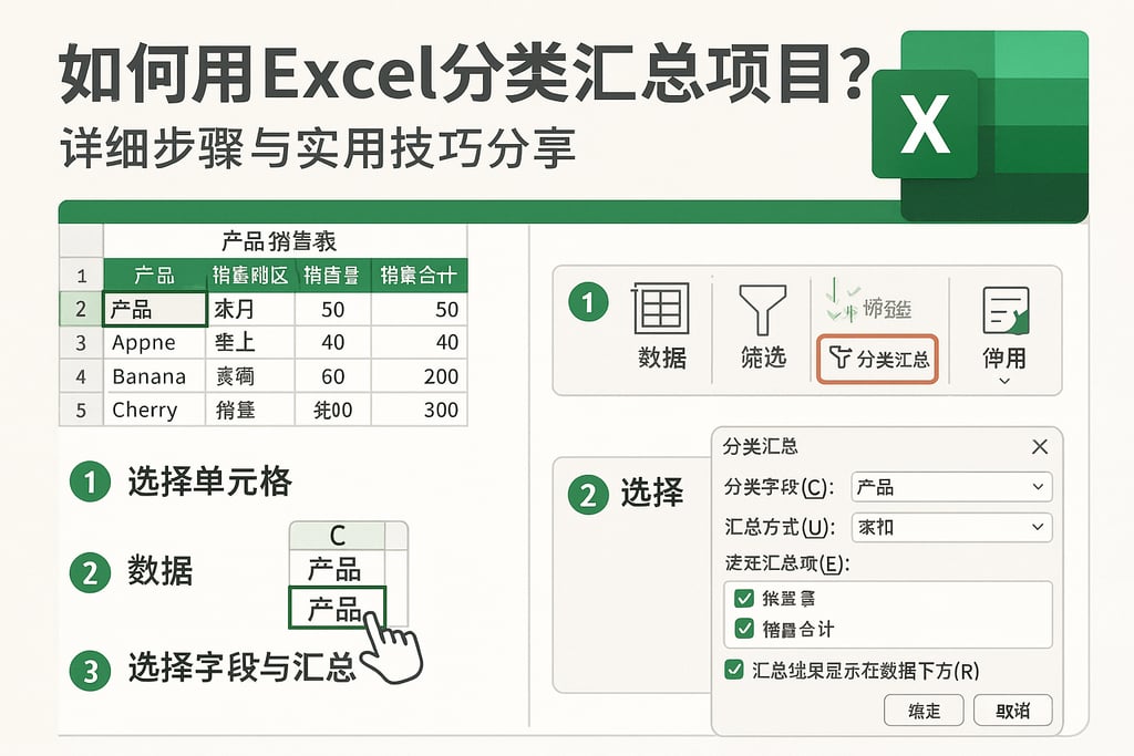 如何用excel分类汇总项目？详细步骤与实用技巧分享