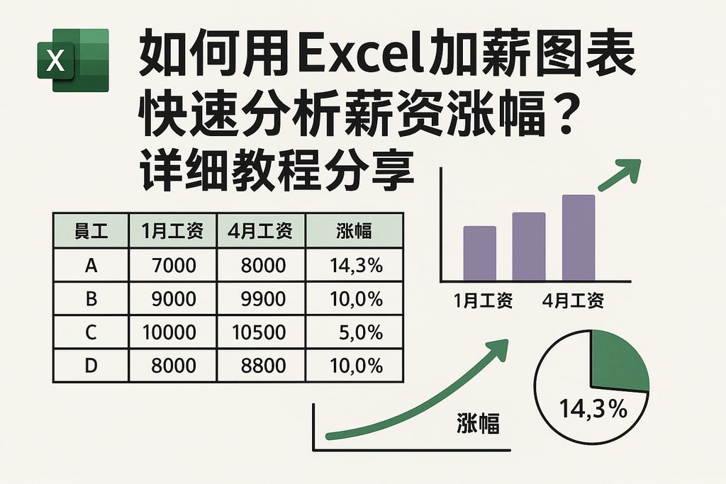 如何用excel加薪图表快速分析薪资涨幅？详细教程分享