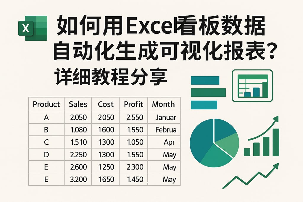 如何用excel看板数据自动化生成可视化报表？详细教程分享