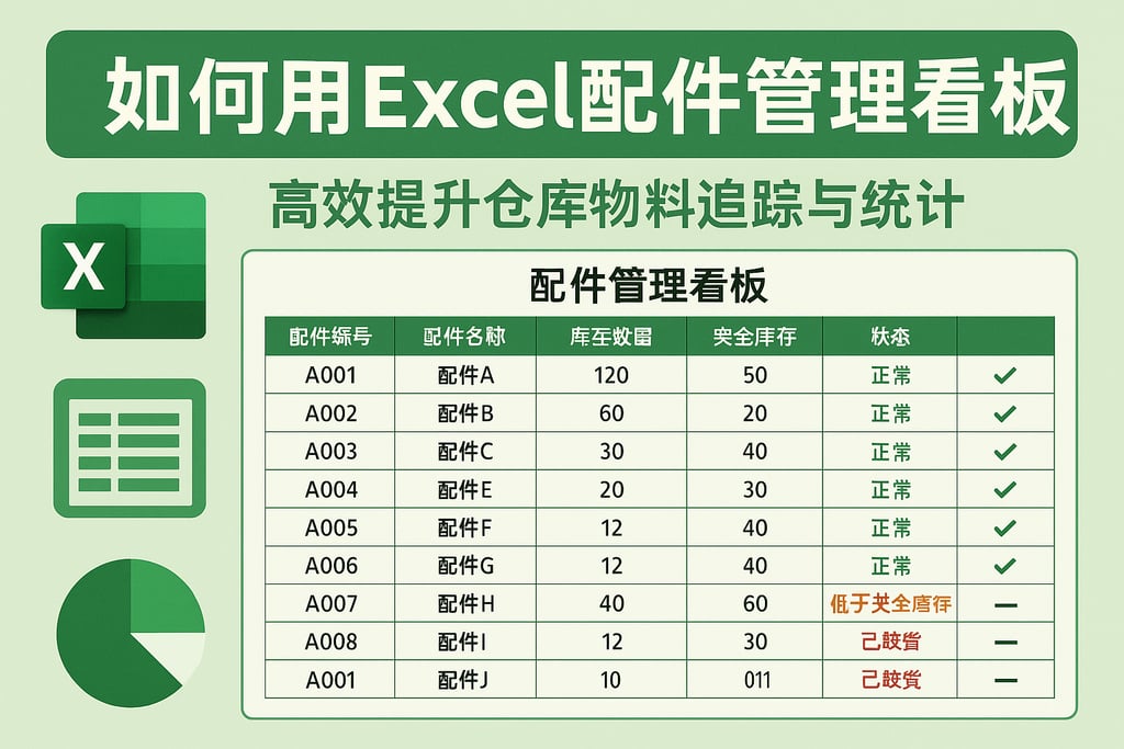 如何用excel配件管理看板高效提升仓库物料追踪与统计