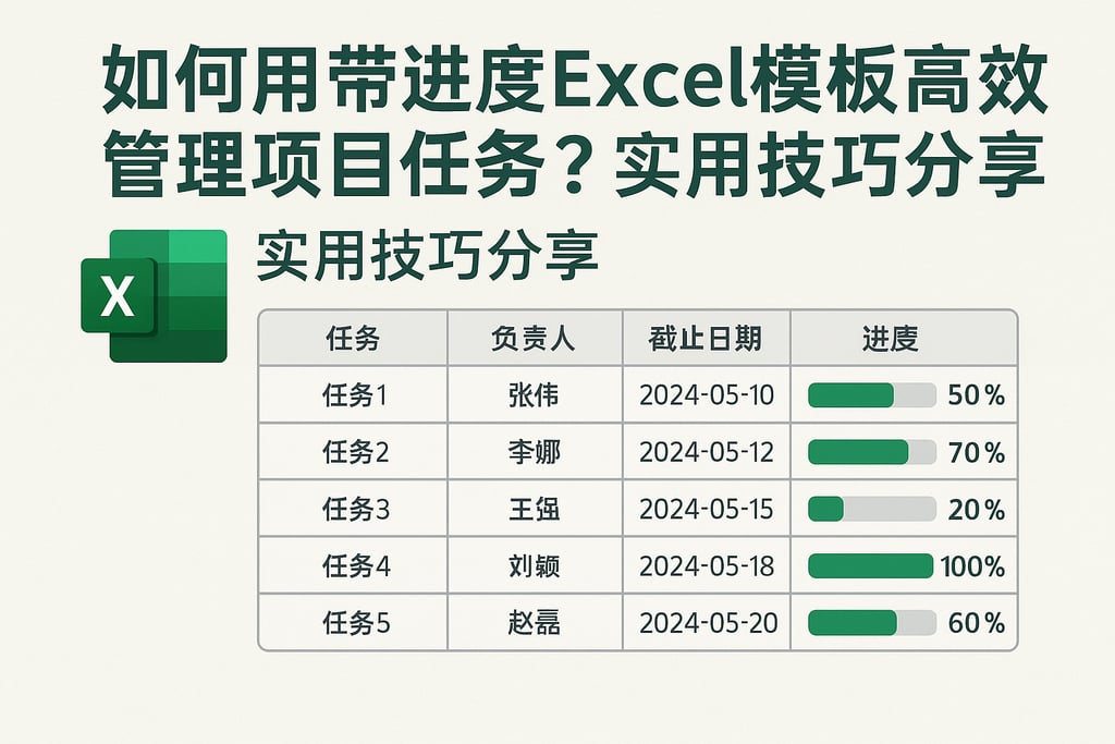 如何用带进度Excel模板高效管理项目任务？实用技巧分享