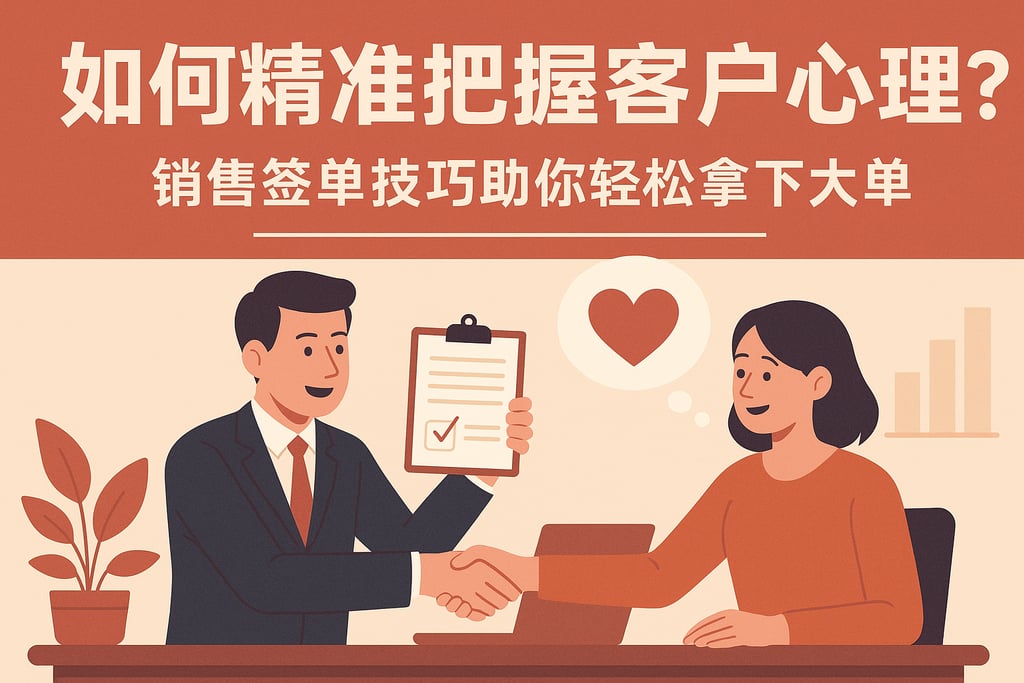 如何精准把握客户心理？销售签单技巧助你轻松拿下大单