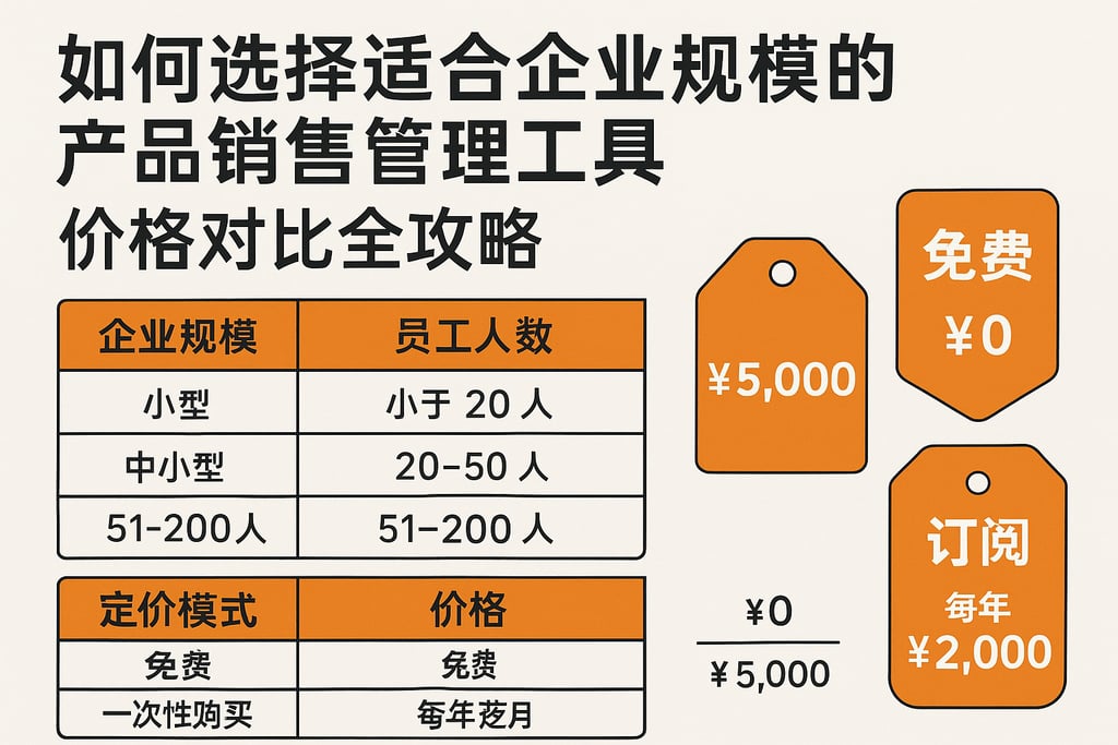 如何选择适合企业规模的产品销售管理工具，价格对比全攻略