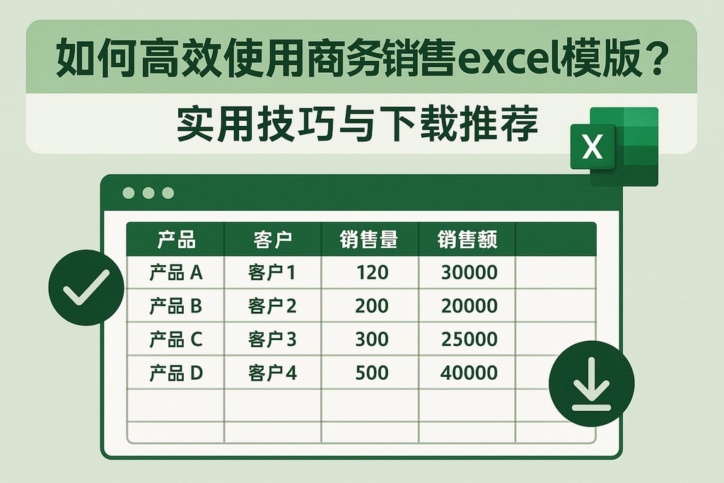 如何高效使用商务销售excel模板？实用技巧与下载推荐