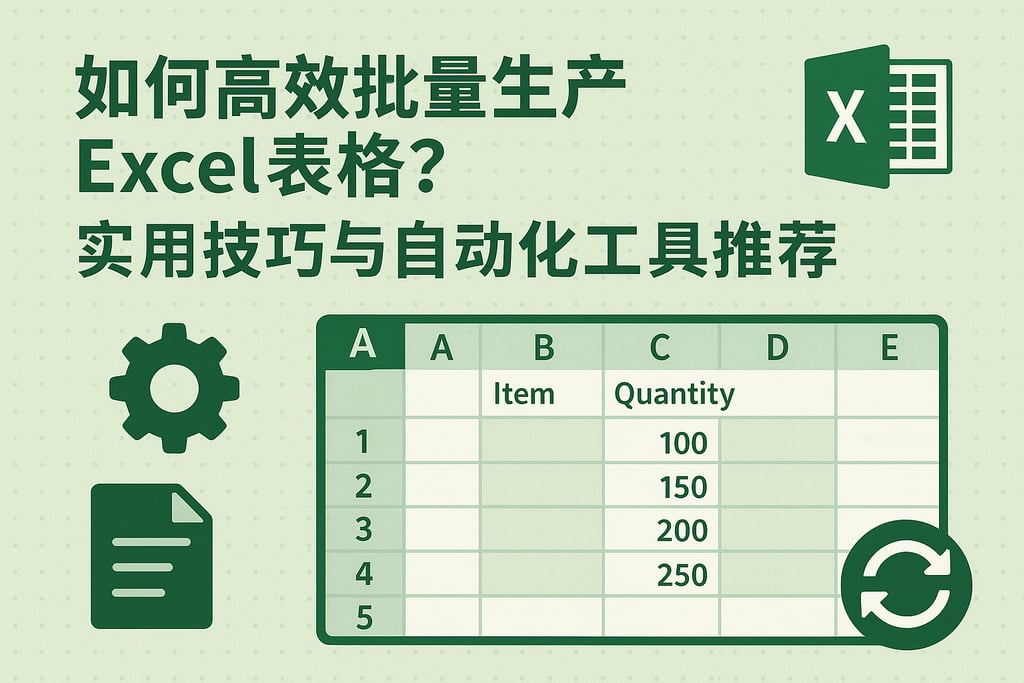 如何高效批量生产Excel表格？实用技巧与自动化工具推荐