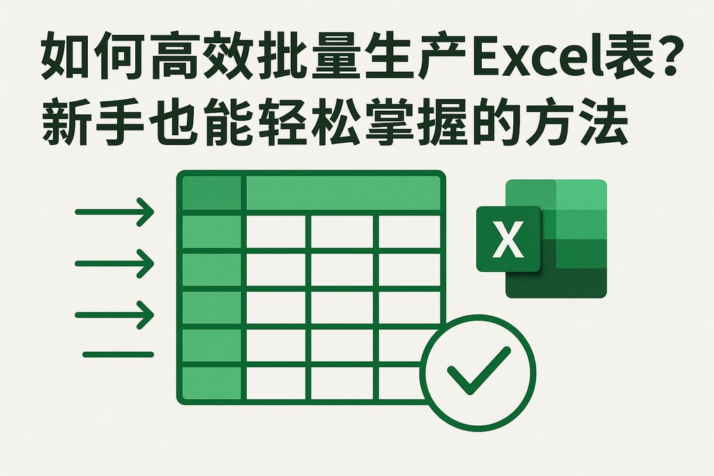 如何高效批量生产Excel表？新手也能轻松掌握的方法
