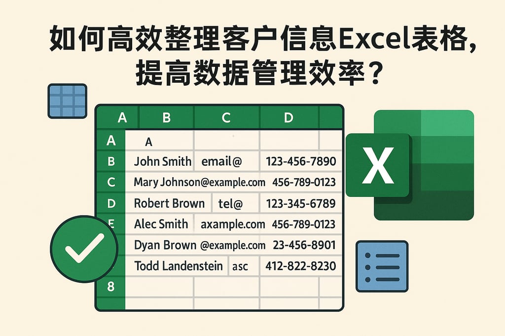 如何高效整理客户信息excel表格，提高数据管理效率？