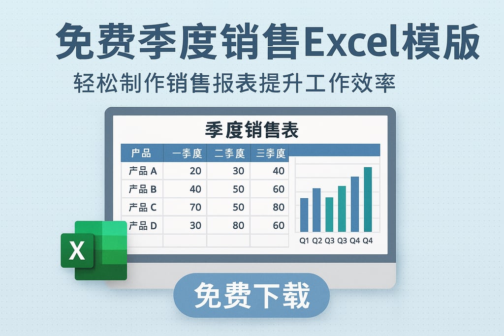 季度销售excel模板免费下载，轻松制作销售报表提升工作效率
