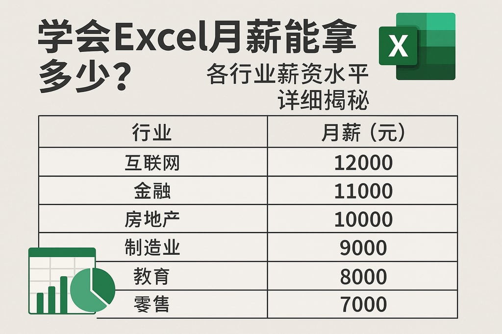 学会excel月薪能拿多少？各行业薪资水平详细揭秘