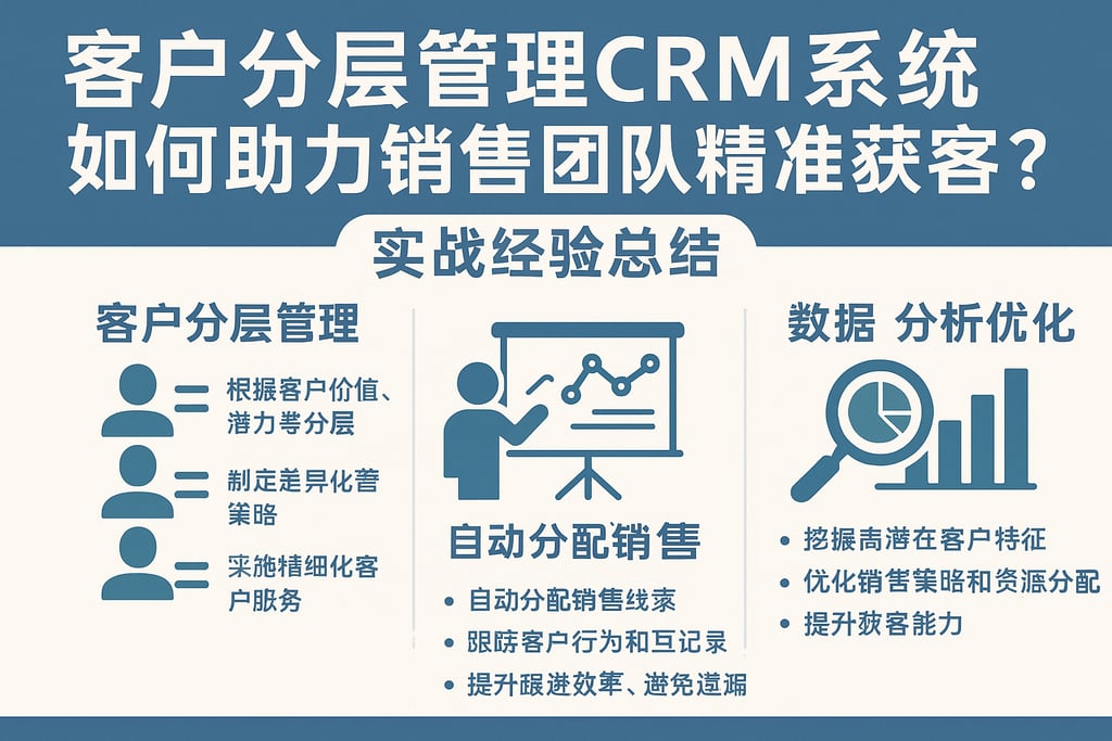 客户分层管理CRM系统如何助力销售团队精准获客？实战经验总结