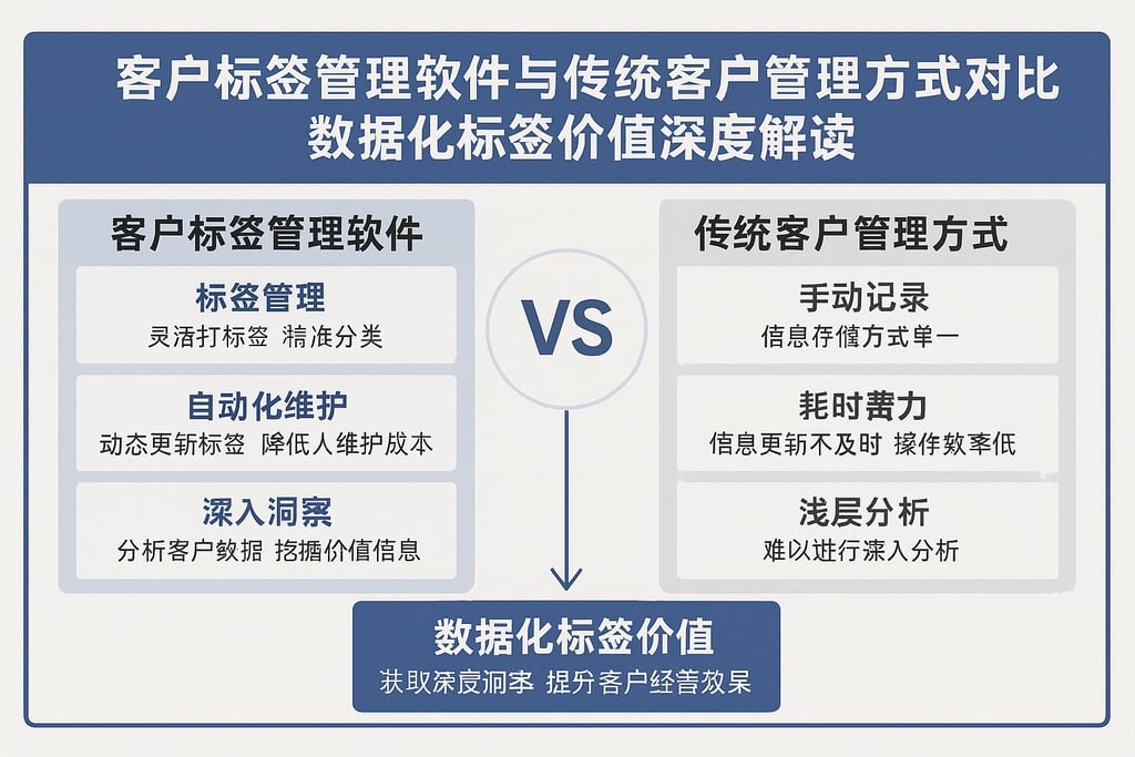客户标签管理软件与传统客户管理方式对比，数据化标签价值深度解读