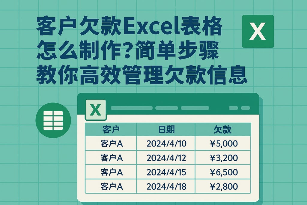 客户欠款excel表格怎么制作？简单步骤教你高效管理欠款信息